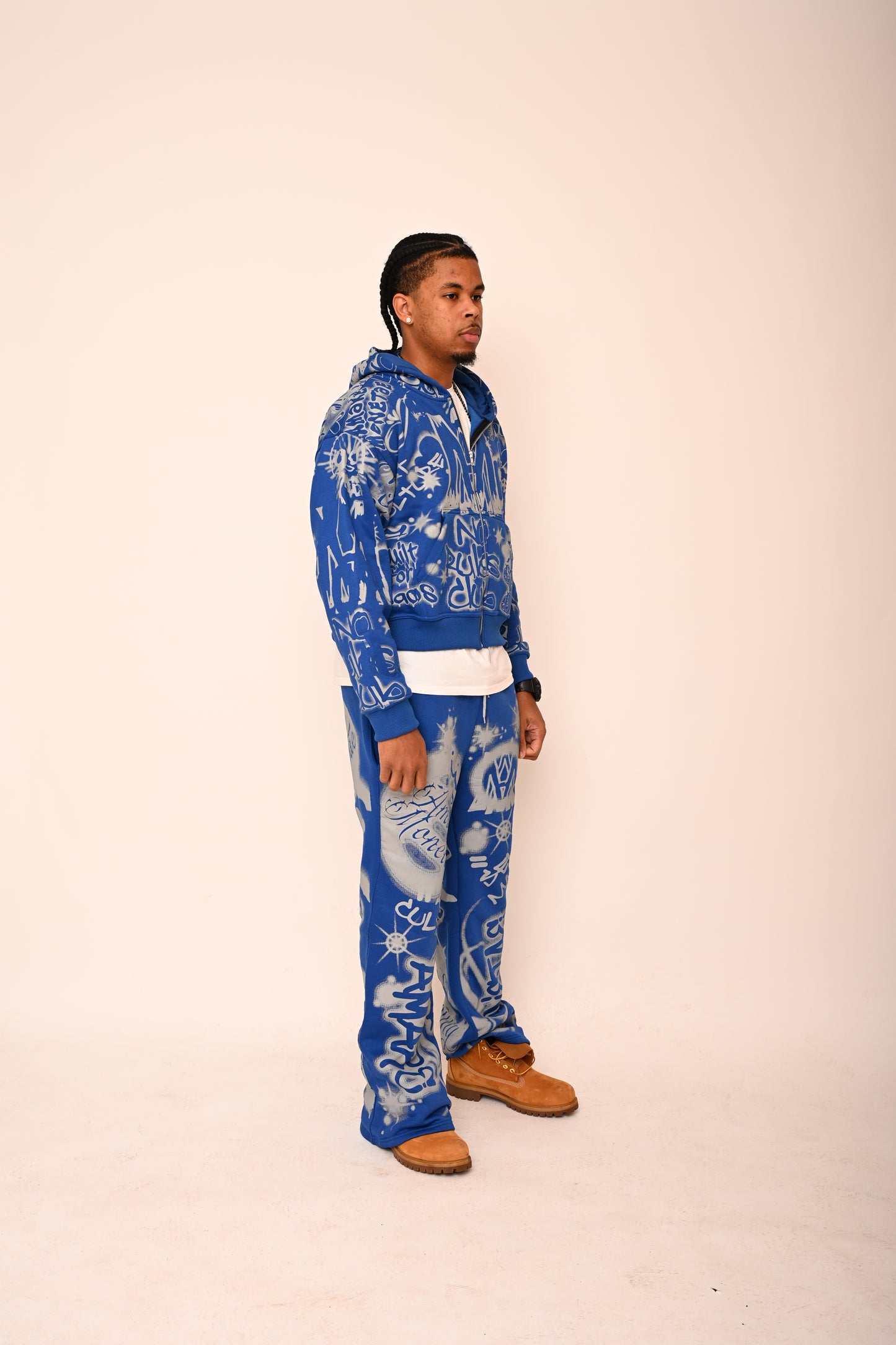 “Amare Monetae Oversize Rhinestone Hoodie & Pants Set”