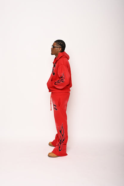 “Amare Monetae Oversize Rhinestone Hoodie & Pants Set”